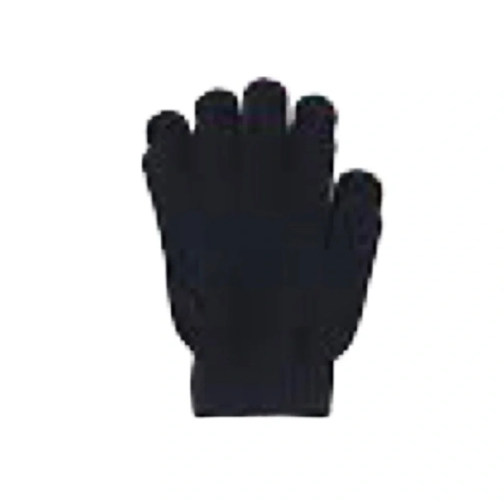 Warm Knit Stretch Gloves Winter Magic Gloves Black Pink 2 Pair Set Ladies Gloves